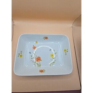 Country Flowers By Andrea Oven To Table Cookware 9607 10.5”X 8”x2" Baking Dish